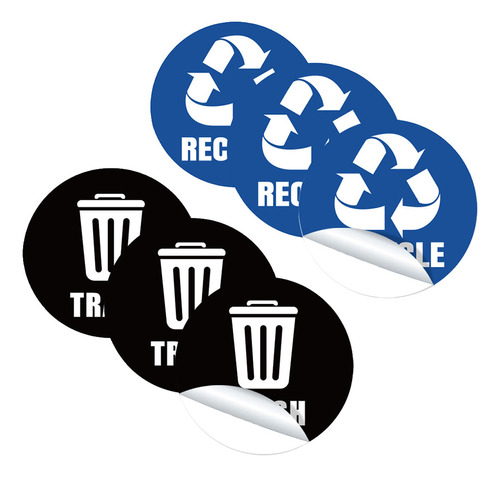 Etiqueta De Clasificación De Basura Reciclable