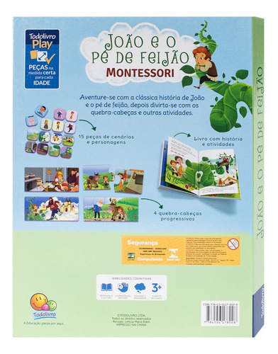 Montessori Clássicos - João E O Pé De Feijão, De Editora Todolivro. Editorial Todolivro, Capa Mole Em Português