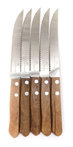 Pack De 25 Cuchillos Con Sierra Mango De Madera 