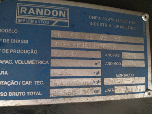 Carreta Bau Aluminio 3 Eixos Randon 28 Pallets 2014