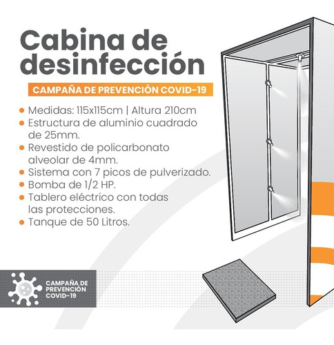 Cabina Túnel De Desinfección Sanitización Con Desinfectante