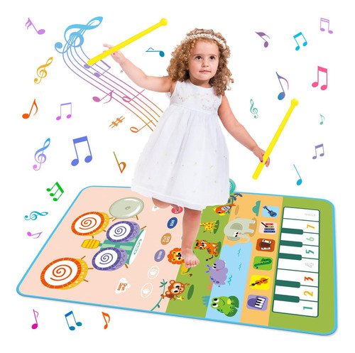 Alfombrilla Musical De Piano 2 En 1 Para Niños Plegable