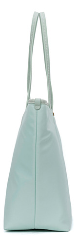 Bolsa Santa Lolla Sacola Shopping Basica Grande Nylon Cor Verde Mint