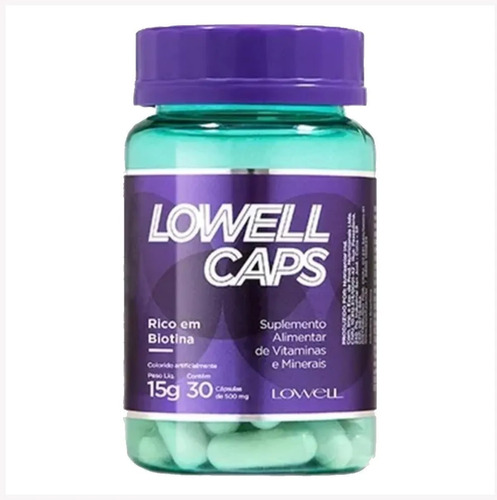 Lowell Caps Vitaminas E Nutrição Capilar 100% Natural -30cps