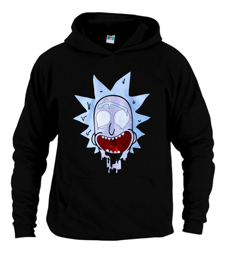 Sudadera Con Gorro Rick And Morty Color Negro Hoodie M/n