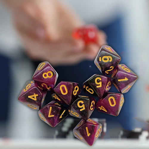 2 Juego De Dados De 10 Piezas D10, Juguetes De