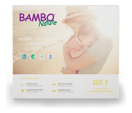 Bambo Nature Eco Friendly Baby Pañales Classic Para Piel Sen
