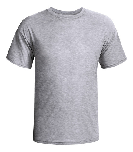 30 Camisetas Masculinas Básica Em Algodão Cinza Mescla 