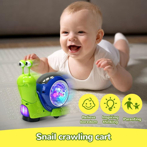 Brinquedo Caracol Iluminado, Brinquedo Sensorial Interativo