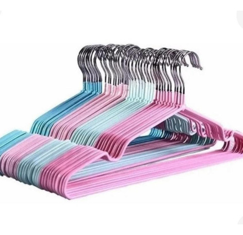 100 Ganchos Antideslizantes Para Ropa De Varios Colores