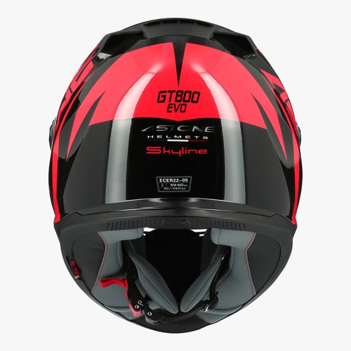 Capacete Astone Gt800evo Skyline Red Black