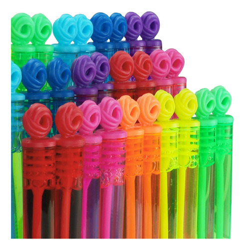 32 Piezas De 8 Colores Mini Varitas De Burbujas Surtido De