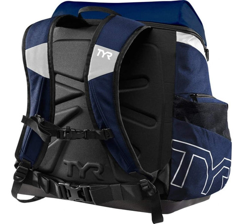 Mochila Natação Alliance 45 Litros Backpack - Tyr Cor Azul Escuro/branco Desenho Do Tecido Listras