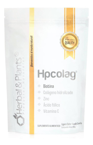 Hpcolag Colageno Hidrolizado Vainilla 450 G Herbal & Plants