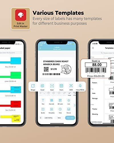 Impresora De Etiquetas Portátil Bluetooth Phomemo White