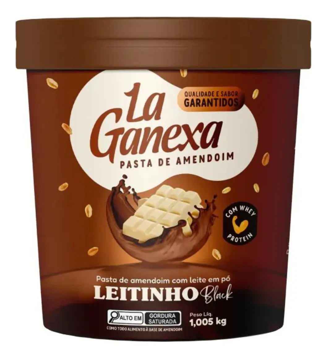 Pasta De Amendoim La Ganexa Leitinho Black com Whey Protein 1,005kg