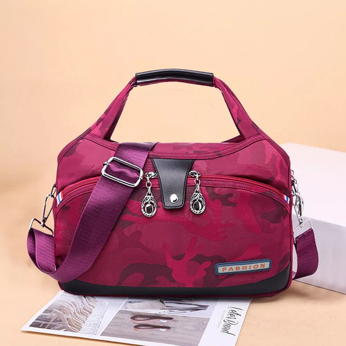 Bolsos Oxford Fash Medianos Impermeables Y Antipinchazos Par Color Violeta Oscuro
