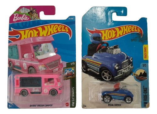 Hot Wheels X2 Pedal Driver Y Barbie Dream Camper Unicos!