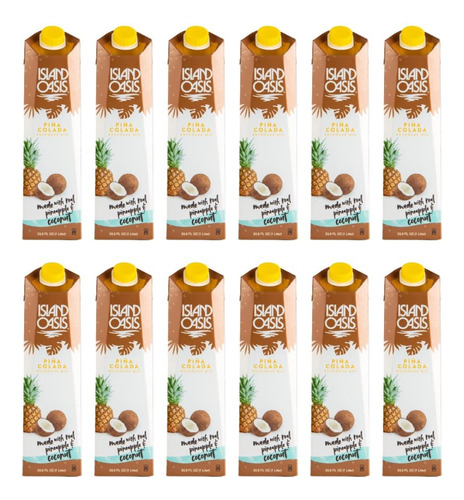 Mezcla De Bebidas De Puré De Piña Colada 1 Litro Paquete 12