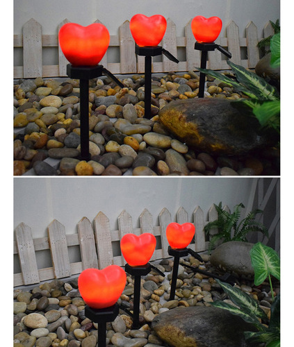 F Estaca De San Valentín En Forma De Corazón Con Luces Led