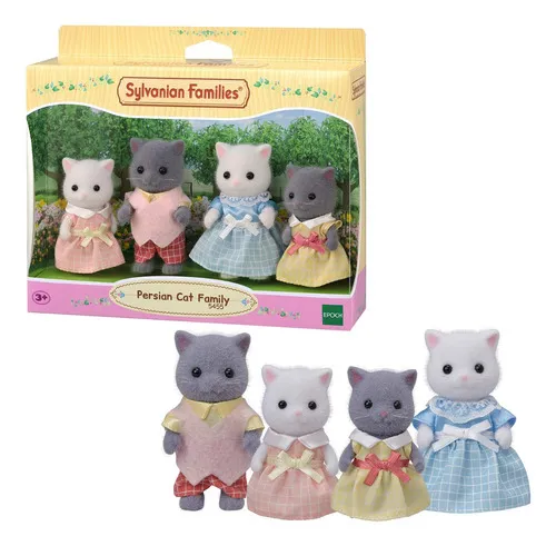 Sylvanian Families Familia Gatos Rayas