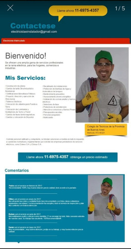 Imagen 1 de 5 de Electricista Matriculado Certificados Dci Edenor Pilar Luz