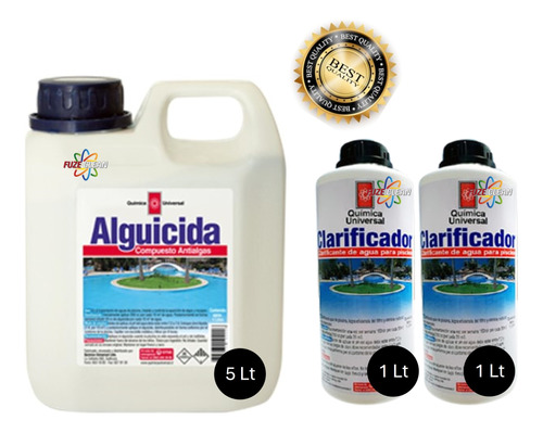 Alguicida 5 Lts + 2 Litros Clarificador Oferta