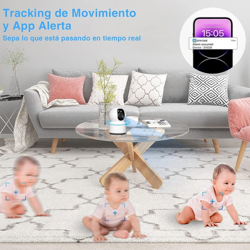 Monitor De Cámara De Seguridad Wifi Hd En Interiores