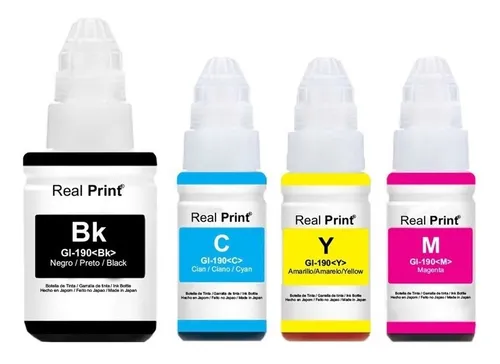 comprar Pack De 4 Botellas De Tinta Canon Gl-190 G1100 G2110 G3110