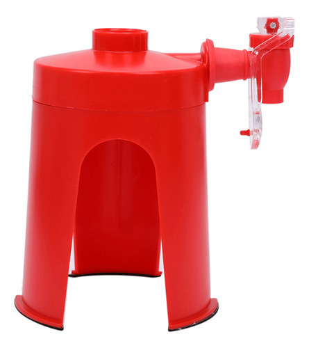 Suporte Com Torneira Dispenser Para Garrafa De Refrigerante Cor Vermelho