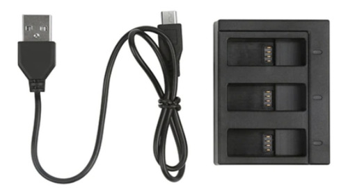 Imagem 3 de 6 de Carregador De Bateria Triplo Para Gopro Hero 5 6 7 8 Shoot