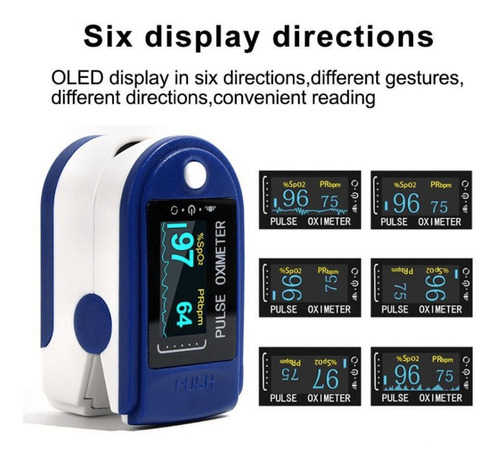 Oxímetro De Dedo De Pulso Profesional Led Azul Niño Y Adulto