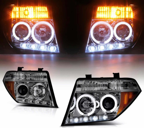 Par Faros Led / Halo Nissan Frontier 2005 2006 2007 2008 Smk