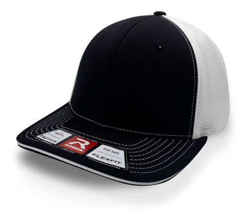 Gorra Richardson Flex 172 Sportmesh R Negro/blanco