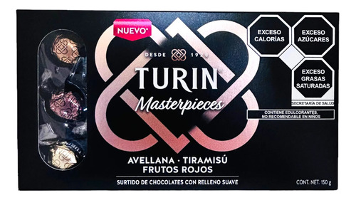 Chocolate Turin Masterpieces Iconic 3 Sabores 15 Piezas,150g