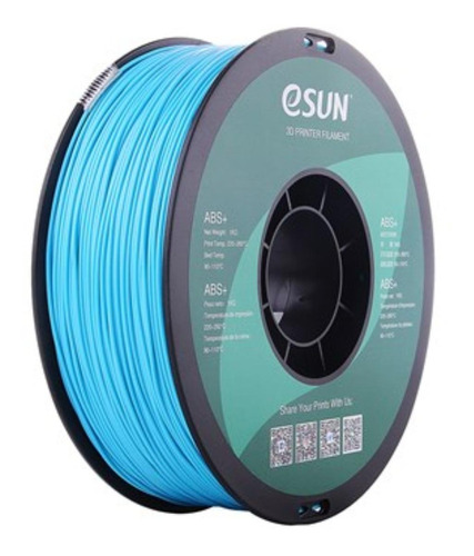 Filamento 3D ABS+ Esun de 1.75mm y 1kg light blue