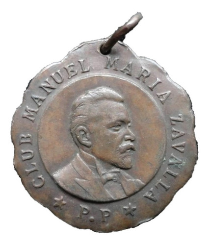 Antigua Medalla Club Manuel María Zavalla. Año 1905. 58030