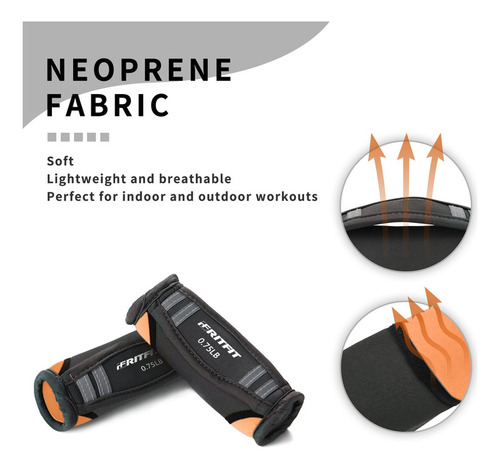 Pesas De Mano Para Caminar Ritfit (naranja - 1,5 Libras (0,7