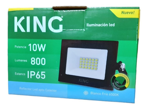 Imagen 2 de 5 de King Reflector Led 10w Blanco Frío 6500k
