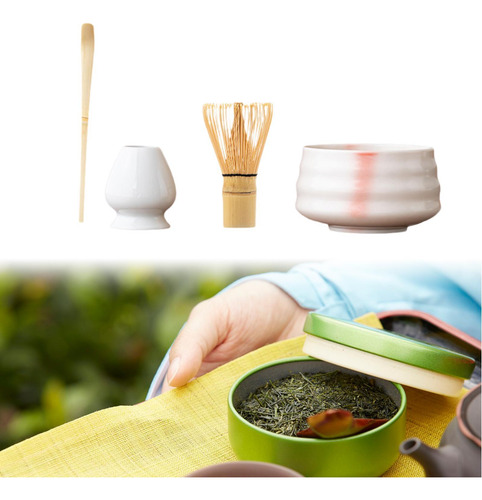 Juego De Té Matcha Batidor De Bambú Para Matcha Rosa