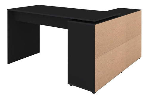 Mesa Para Escritório Extensível Escrivaninha Nero Preto