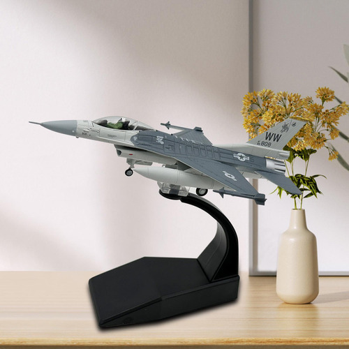 A Modelo De Aleación Fundida A Escala 1/100, F16c Fighter,