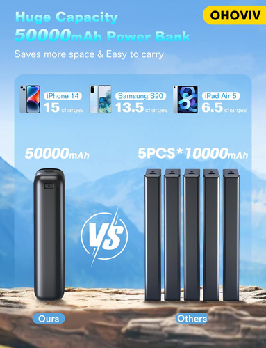 Cargador Portátil De 50 000 Mah Batería Externa