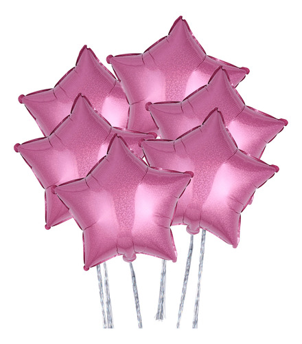 Globos De Aluminio Con Forma De Estrella Rosa De 18 Pulgadas