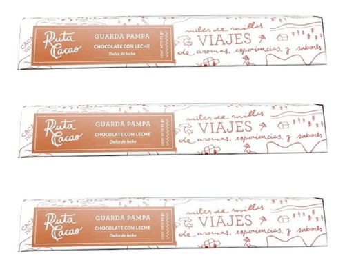 Chocolate  Guarda Pampa Relleno Dulce De Leche Pack 3 X 95g.