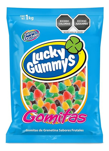 Lucky Gummys Gomitas Gomita de Grenetina Sabor Frutales 1 Kg