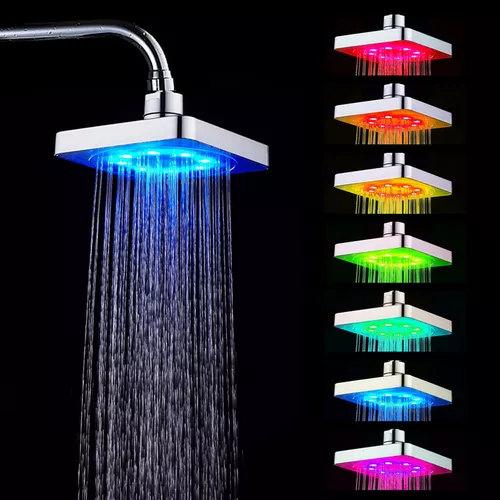 Alcachofa De Ducha, 7 Colores, Luz Led Romántica, Baño De Ag