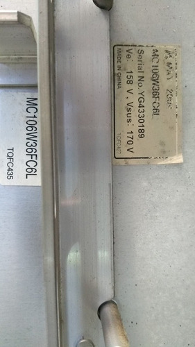 Display C/ Vidro Mc106w36fc6l Tv Panasonic Th42pd25 Leia Obs