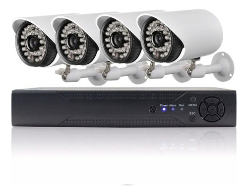 Ahd Cctv Kit De Seguridad Dvr + 4 Camaras Visualización 5g