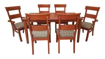 Comprar Comedor De Madera, Modelo Cadiz , 4 Sillas Y 2 Sillones